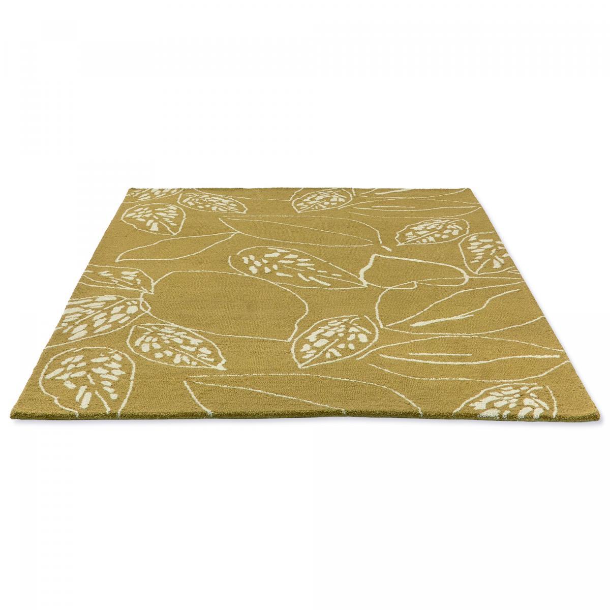 Tapis salon et chambre fait à la main en laine motif floral CHICDOUE