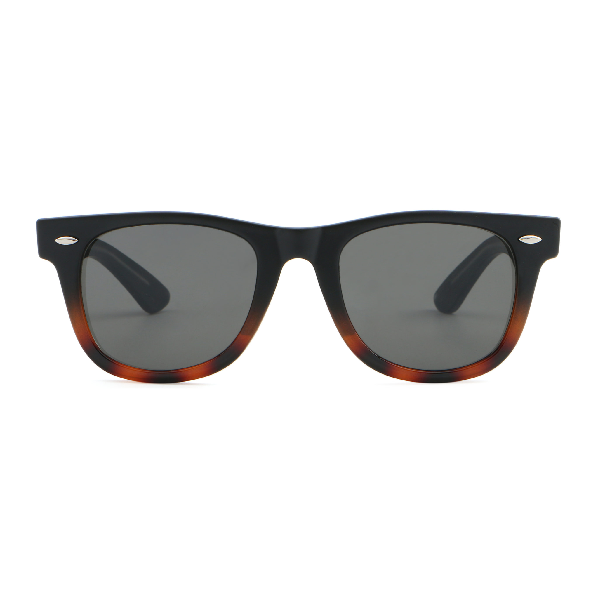 Gafas de sol OCEAN SAIN DENIS - Negro brillante arriba y carey abajo / Ahumada