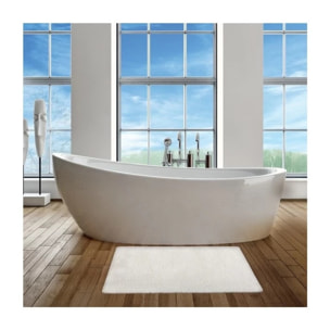 Tapis de bain microfibre 40x60cm Blanc MSV