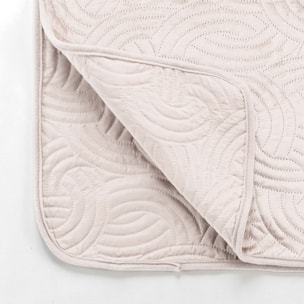 Couvre-lit 3 pièces matelassé velours + deux taies - Naturel
