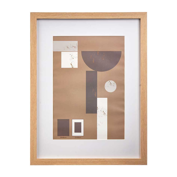 Cornice per foto da parete in legno naturale. 21x30cm