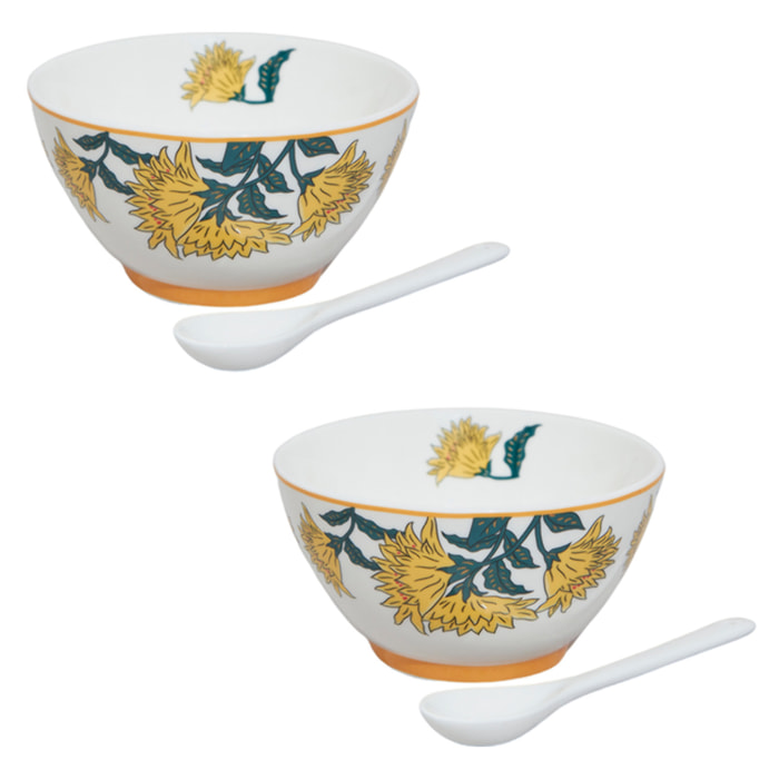 Set 2 pezzi Alice con coppetta e cucchiaio
