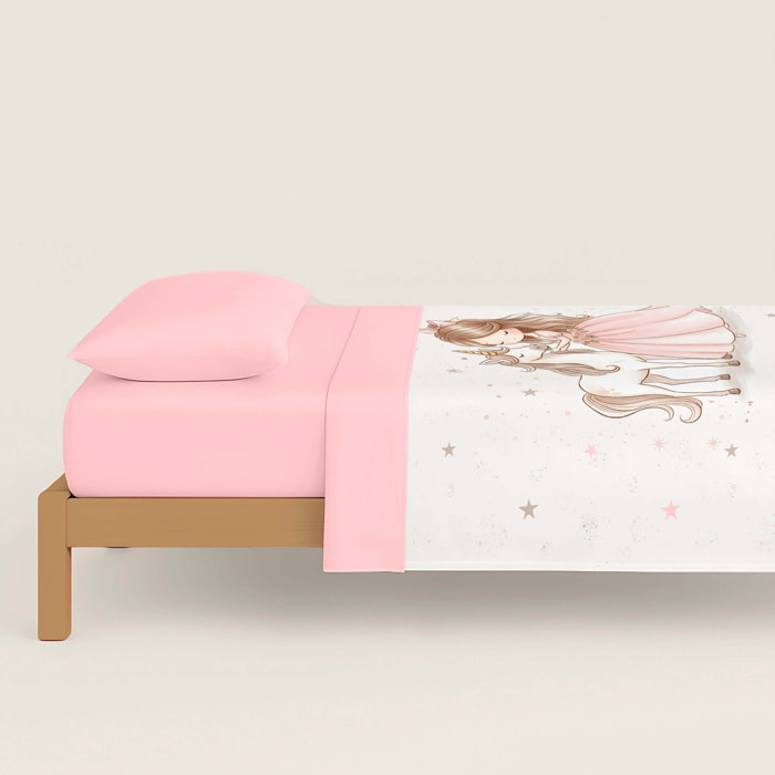 Funda Nórdica Estampada - Infantil - 100% Algodón - Incluye 1 Funda de Almohada - Martina