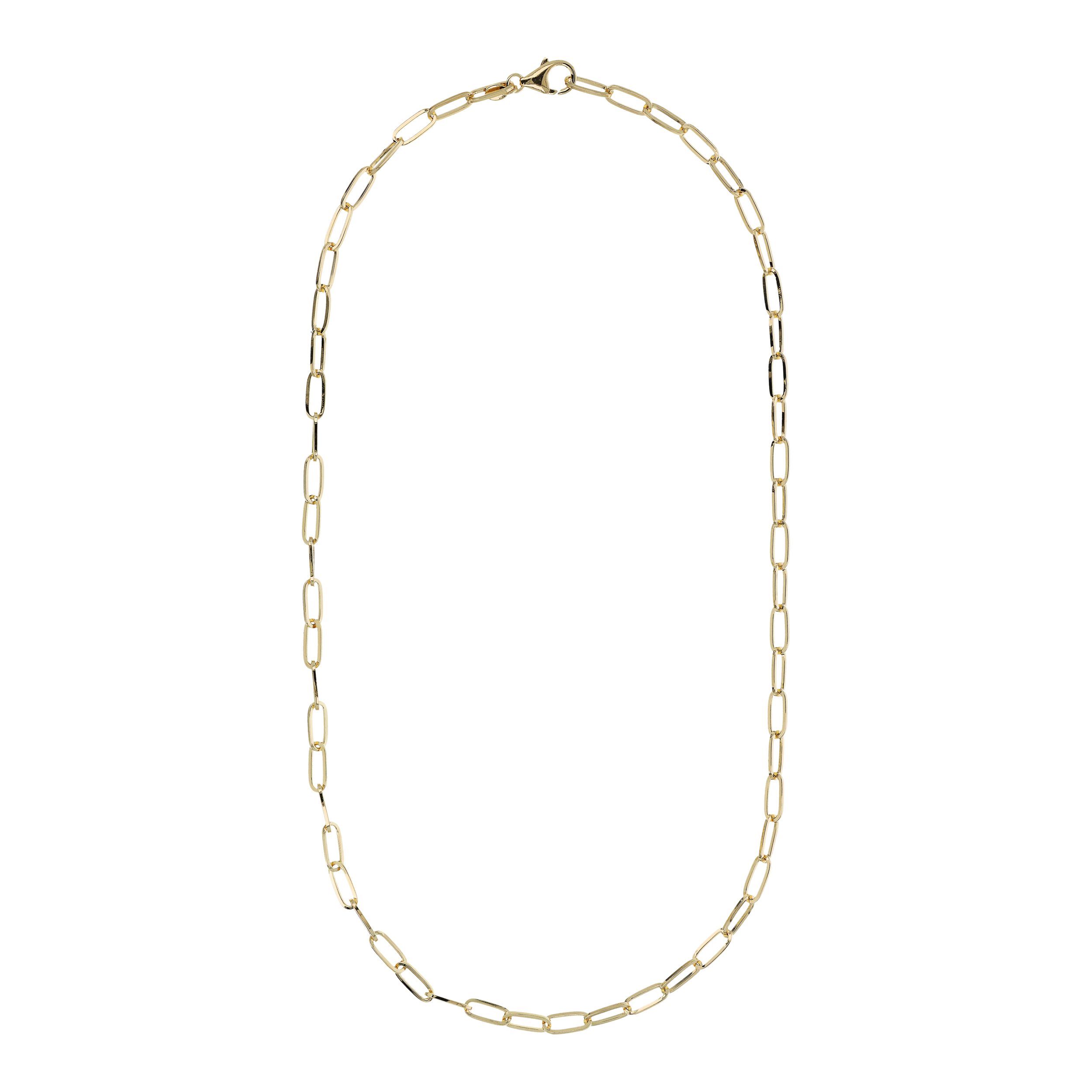 Collana Maglia Ovale placcata Oro Giallo 18Kt - 46.5cm