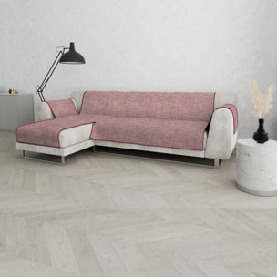 COPRIDIVANO PENISOLA SINISTRA COMFORT, Antiscivolo, Cotone+Microfibra+Fibre Varie, Made in Italy - BORDEAUX