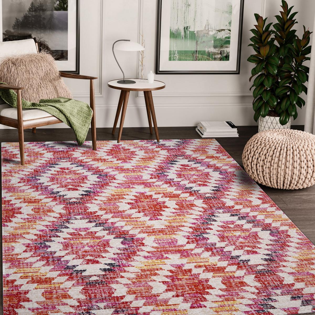 Tapis extérieur tissé kilim rectangle HIDU