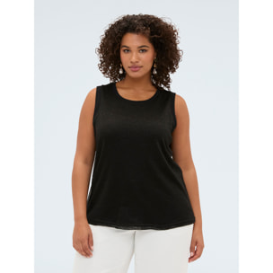 Fiorella Rubino - Top in jersey lurex - Nero