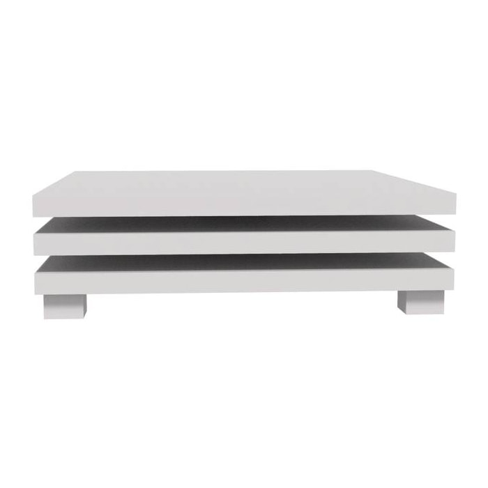 Table basse "Elena" - 80 x 80 x 32 cm - Blanc