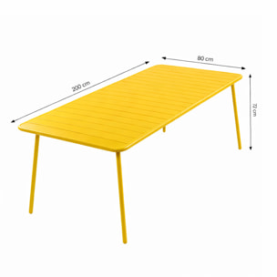 Table de jardin 8-10 places 200cm jaune EVORA