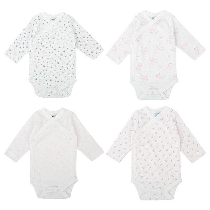 Pack 4 Body Basico Manga Larga