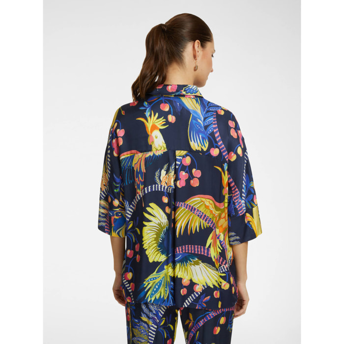 Elena Mirò - Camisa estampada - Azul
