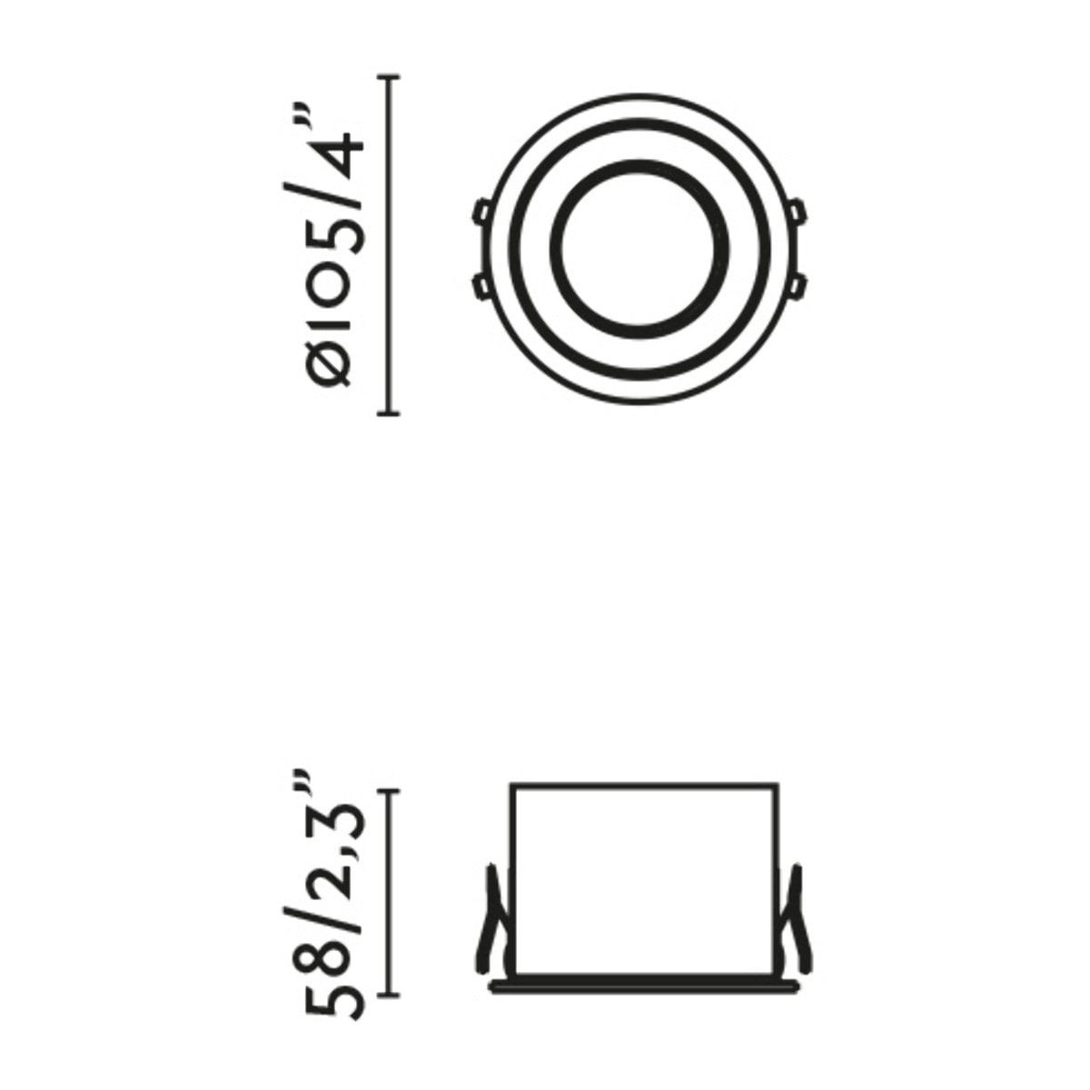 DOP Incasso bianca 15W 2700K
