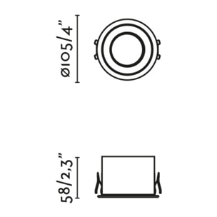 DOP Incasso bianca 15W 2700K