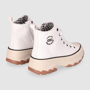 Deportivos de Piel Sintética - Blanco - Tacón: 5 cm