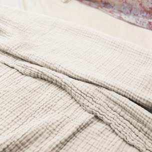 Drap plat en gaze de coton, SIMPLEMENT GAUFRÉ