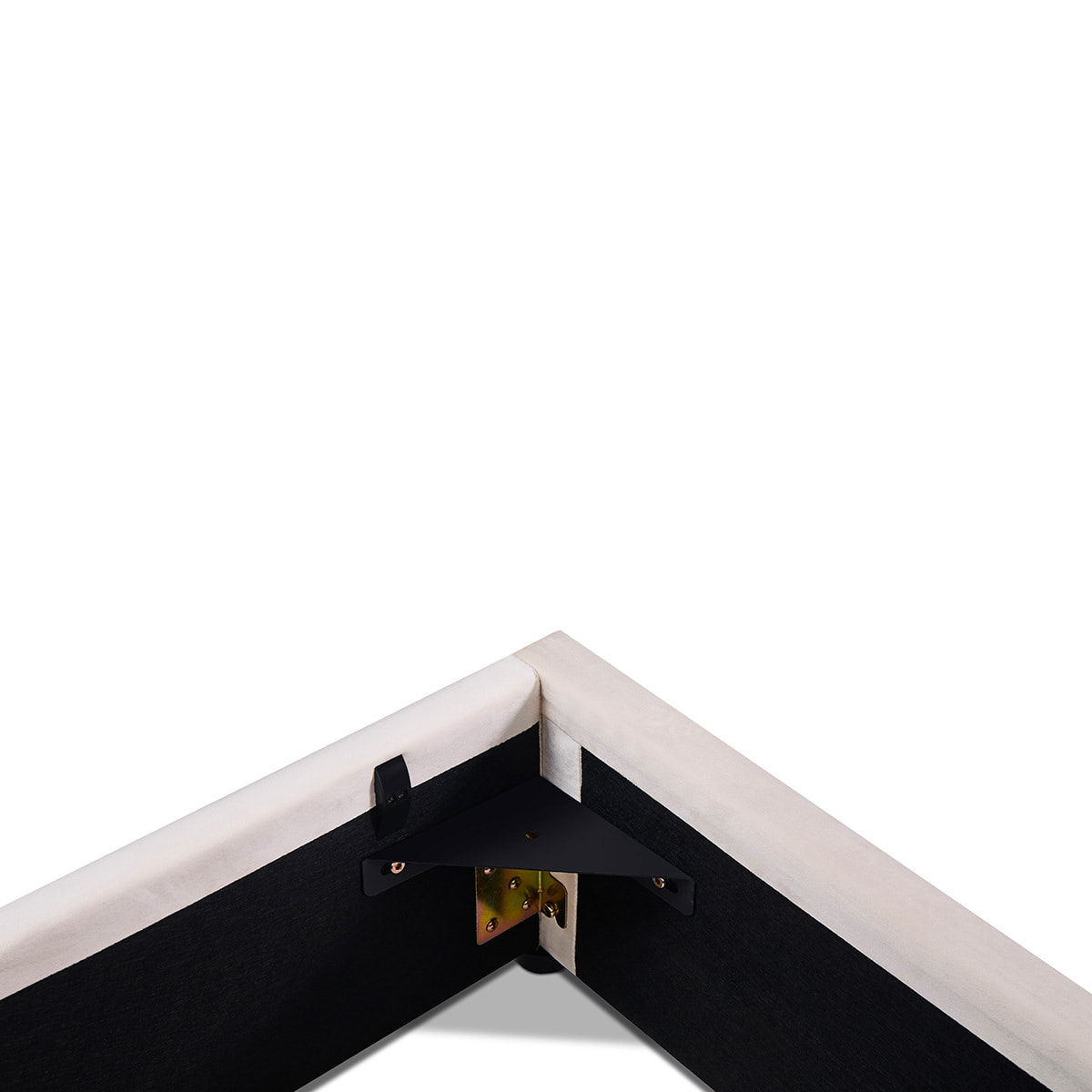 Lit coffre Giulia velours beige - 1 place