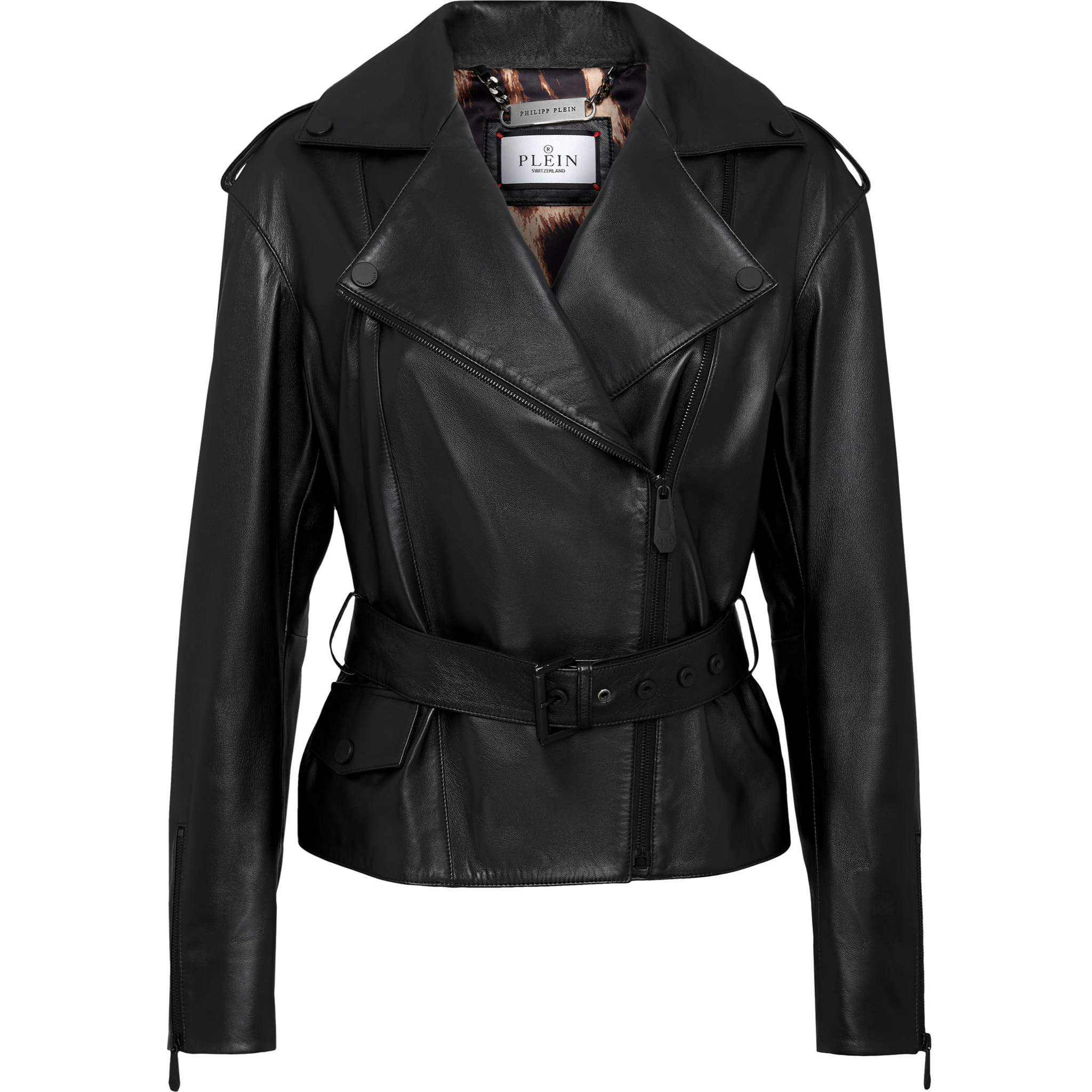 PHILIPP PLEIN Leather Oversize Jacket