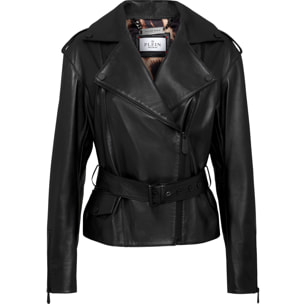 PHILIPP PLEIN Leather Oversize Jacket