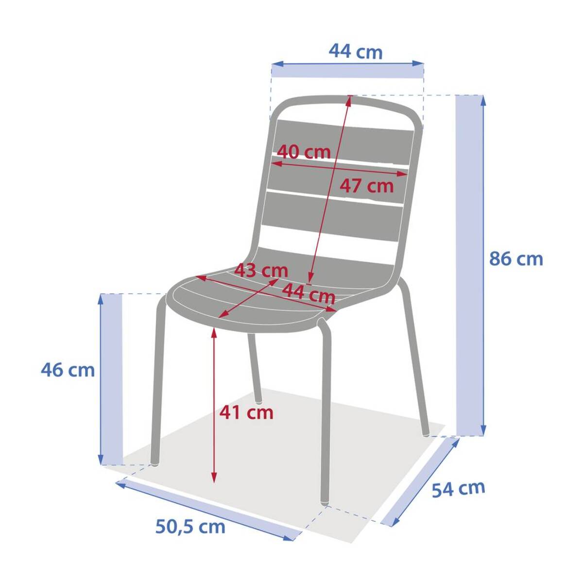 Chaise de jardin empilable Alegoria argile