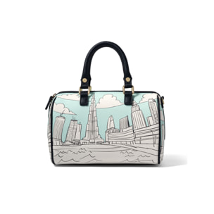 Borsa a mano  da donna In Poliestere e Poliuretano Prodotto artigianale 24x18x11 cm