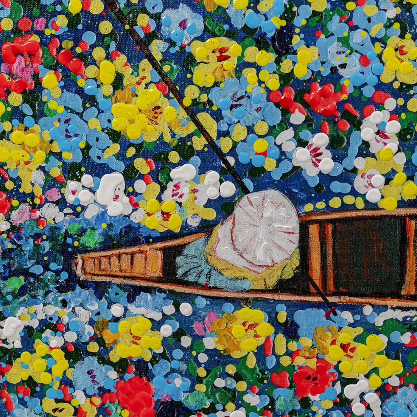 Tableau Frame marché aux fleurs flottant 150x100cm Kare Design