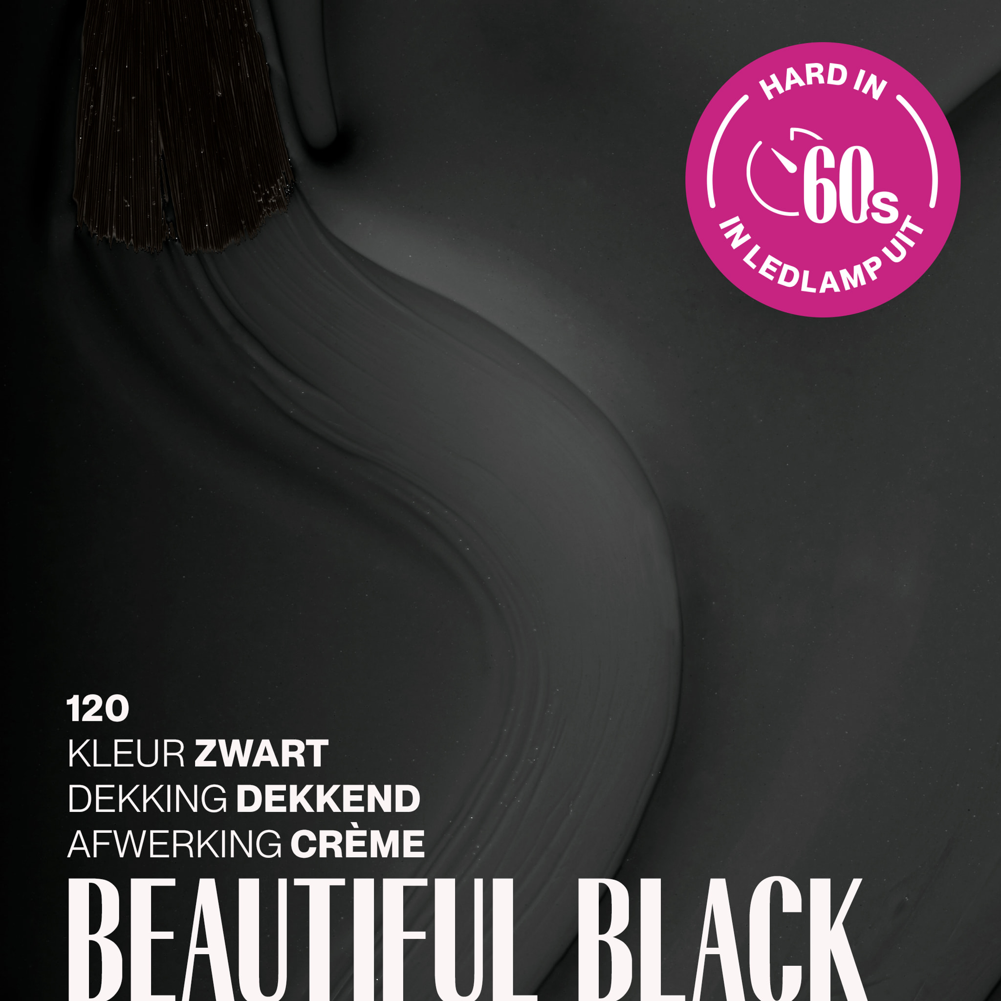 Vernis semi-permanent - 120 Beautiful Black - 15 ml