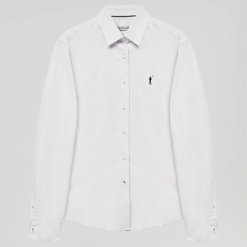 Camisa blanca oxford Slim fit con logo Rigby Go