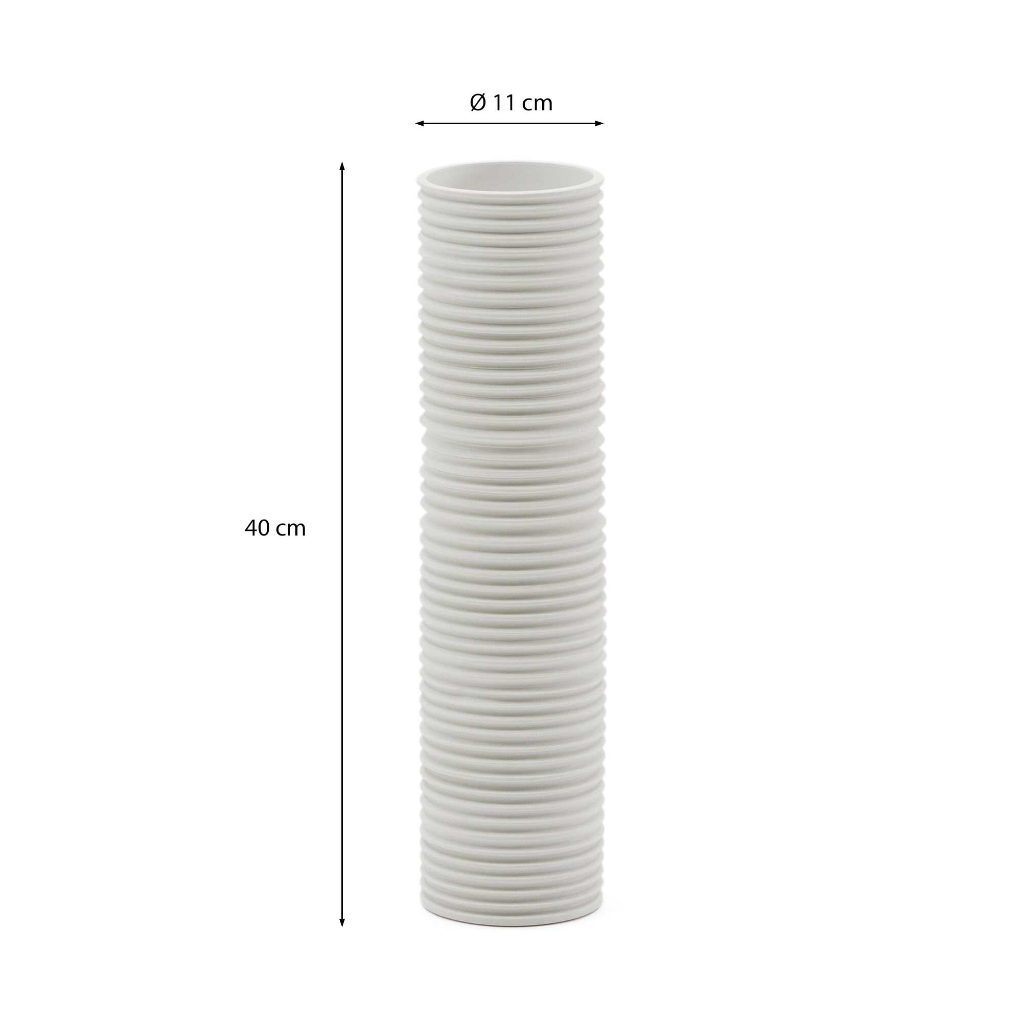 Kave Home - Vaso Sibone in ceramica bianca 11 cm