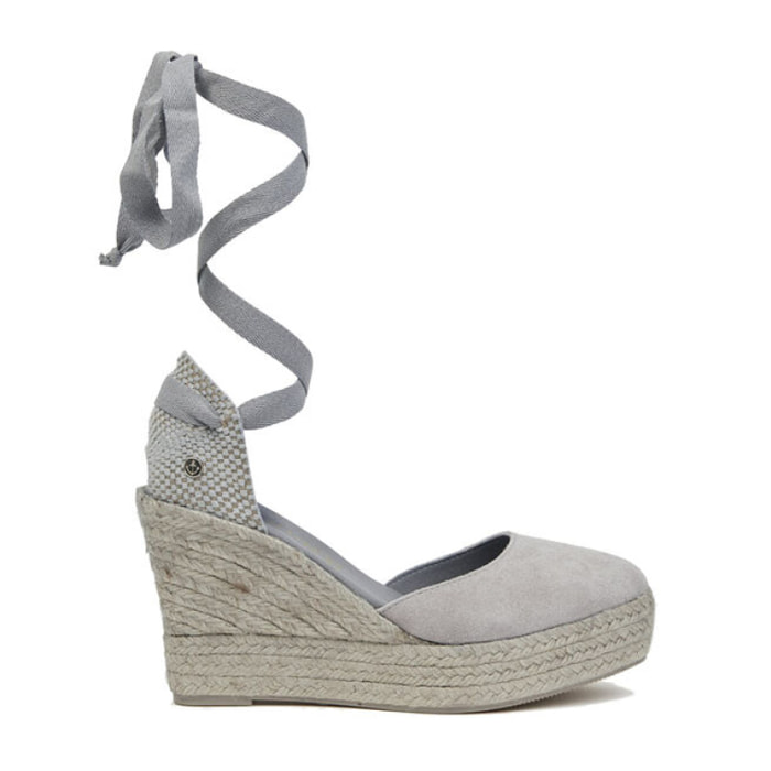 Sandalias de Cuña para Mujer - LA VALETA  GRIS