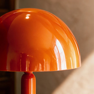 Lampadaire en bois et métal orange - Romy
