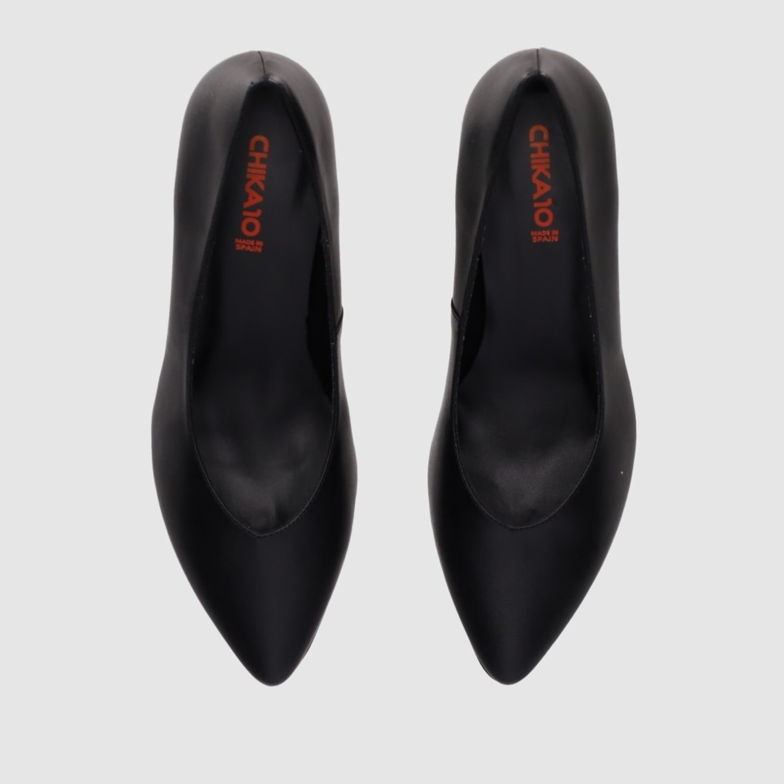 Zapatos de Piel - Negro - Tacón: