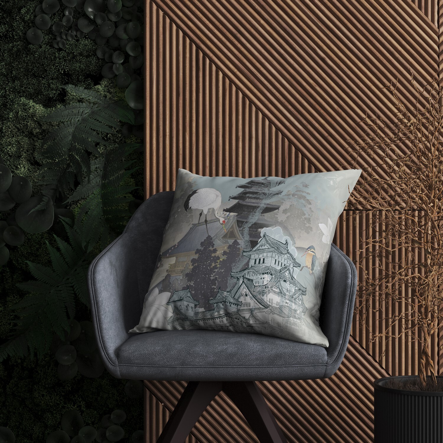 Funda de almohada yasu gris