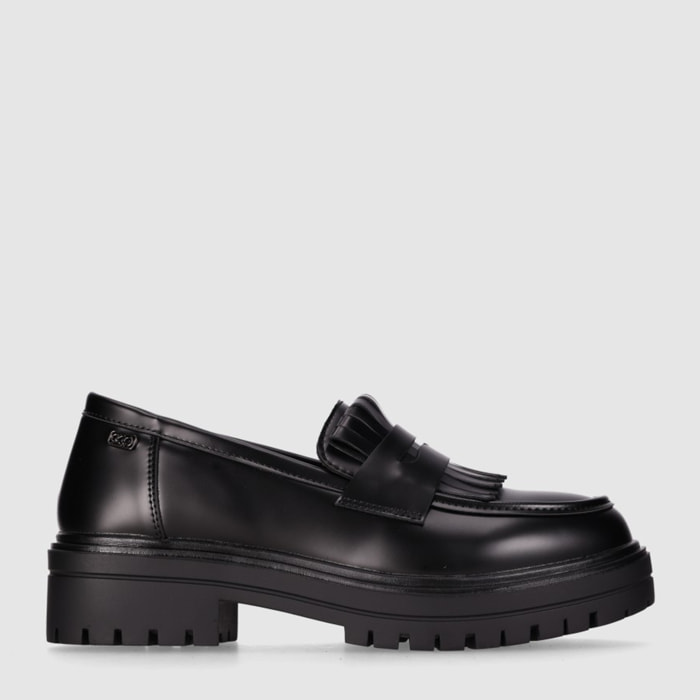 Zapatos de Piel Sintética - Negro - Tacón: Bajo