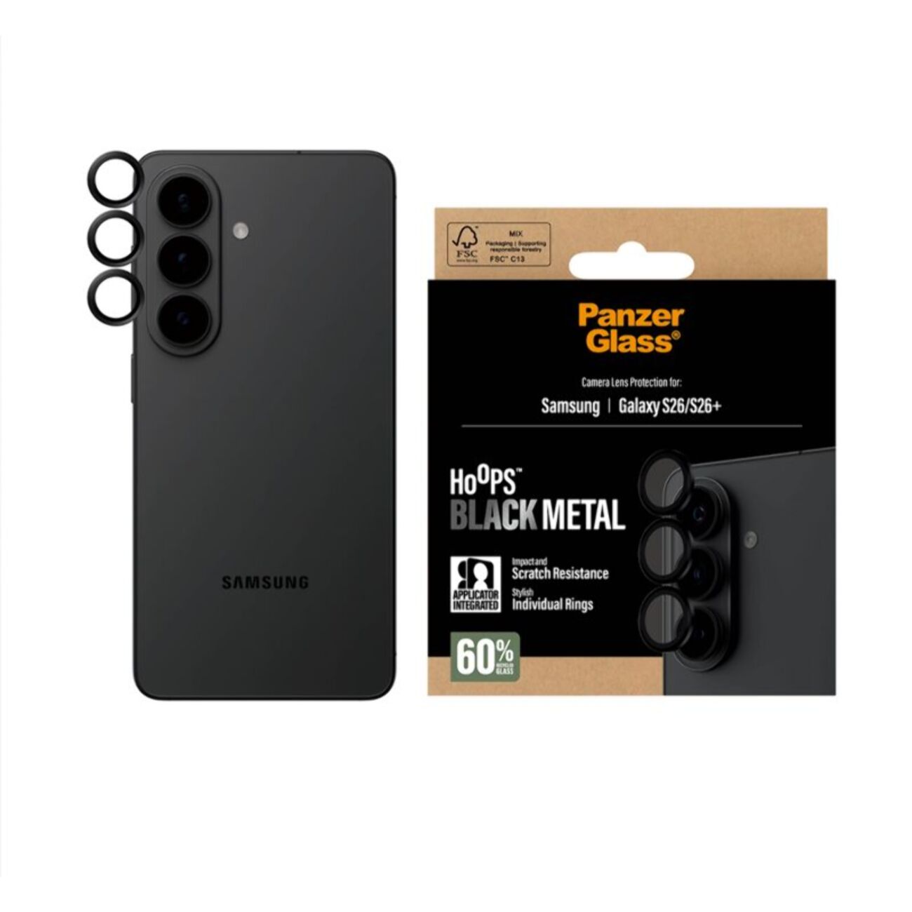 Protège objectif PANZERGLASS Samsung Galaxy S26 / S26Plus protège obj