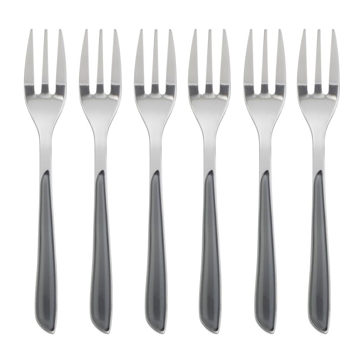 Solstice Gris - Set de 6 tenedores para pastel