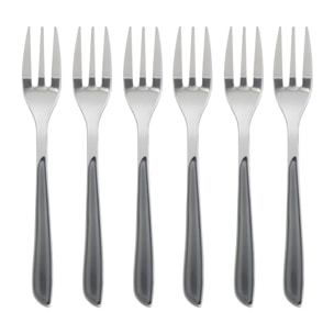 Solstice Gris - Set de 6 tenedores para pastel
