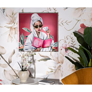 DIPINTO SU TELA LACCATO LUXURY SPA C/CORNICE -A- CM 82X4X82