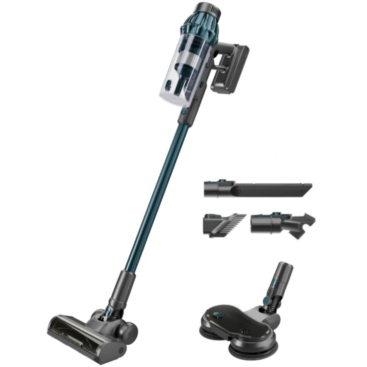 Aspirateur balai H.KOENIG UPX32U 2 en 1 avec brosse de lavage pour sols durs