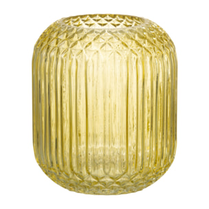J-Line vase Droit Taille - verre - jaune - small - Ø 14.5 cm
