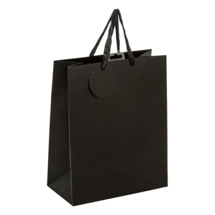 Sac cadeau paillettes taille moyenne noir
