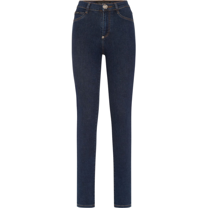 PHILIPP PLEIN Jegging a vita alta HEXAGON