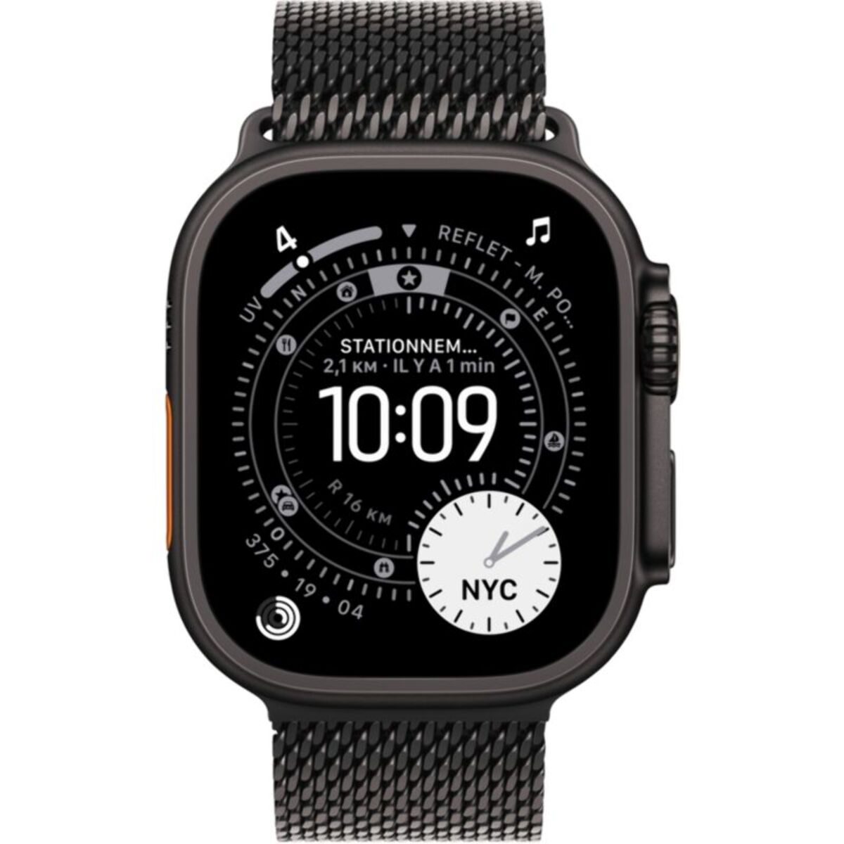 Montre connectée APPLE WATCH 49mm Tit Noir Milanais Ultra 3 M Cellul