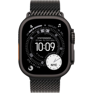 Montre connectée APPLE WATCH 49mm Tit Noir Milanais Ultra 3 M Cellul