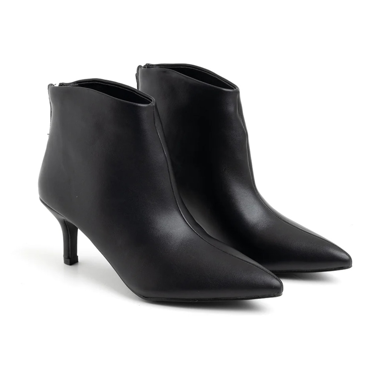 Tronchetto a punta con tacco a spillo - NERO