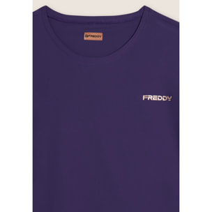 T-shirt tecnica con maniche ad aletta e profili a contrasto