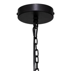 Suspension "Silas" métal noir D23cm