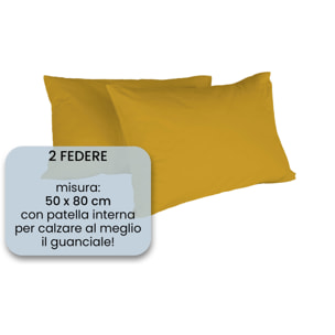 COPPIA FEDERE MAX COLOR, 100% Cotone, Made in Italy - SENAPE