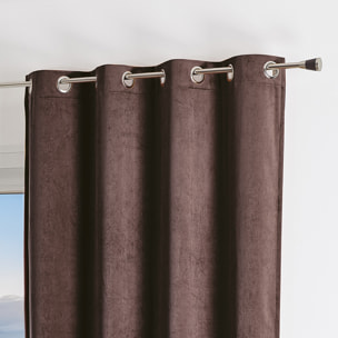 Rideau uni  - Effet daim - Taupe