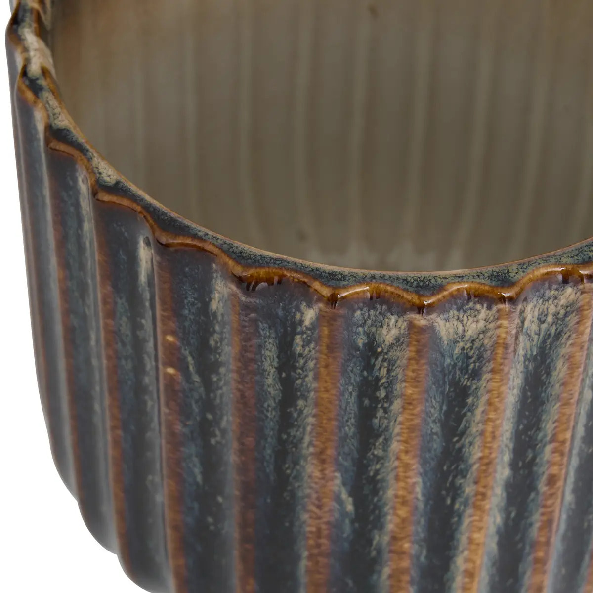 Cache-pot Iko en Grès 16x16x15cm