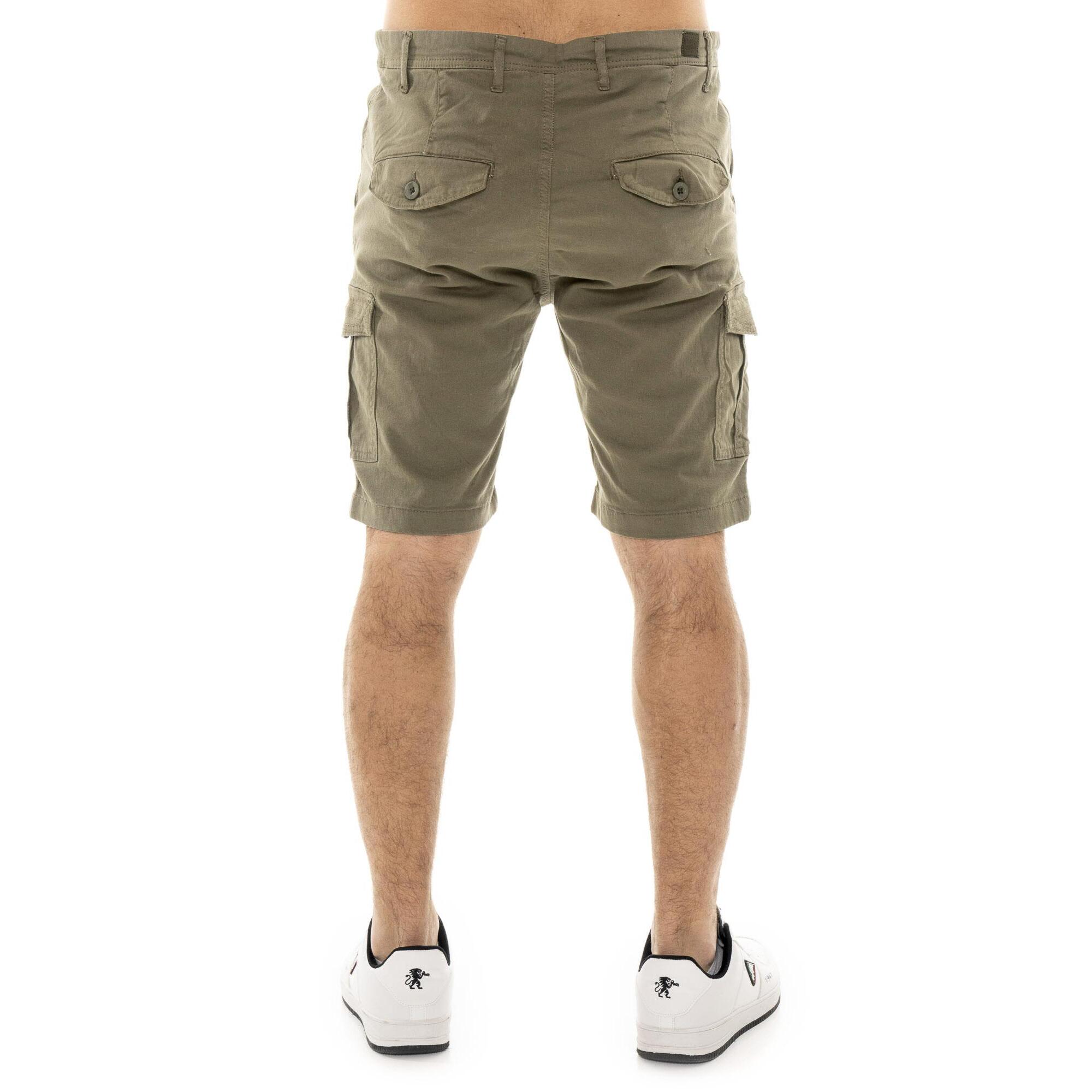 Pantaloncini cargo in twill da uomo con passanti Leone Easy